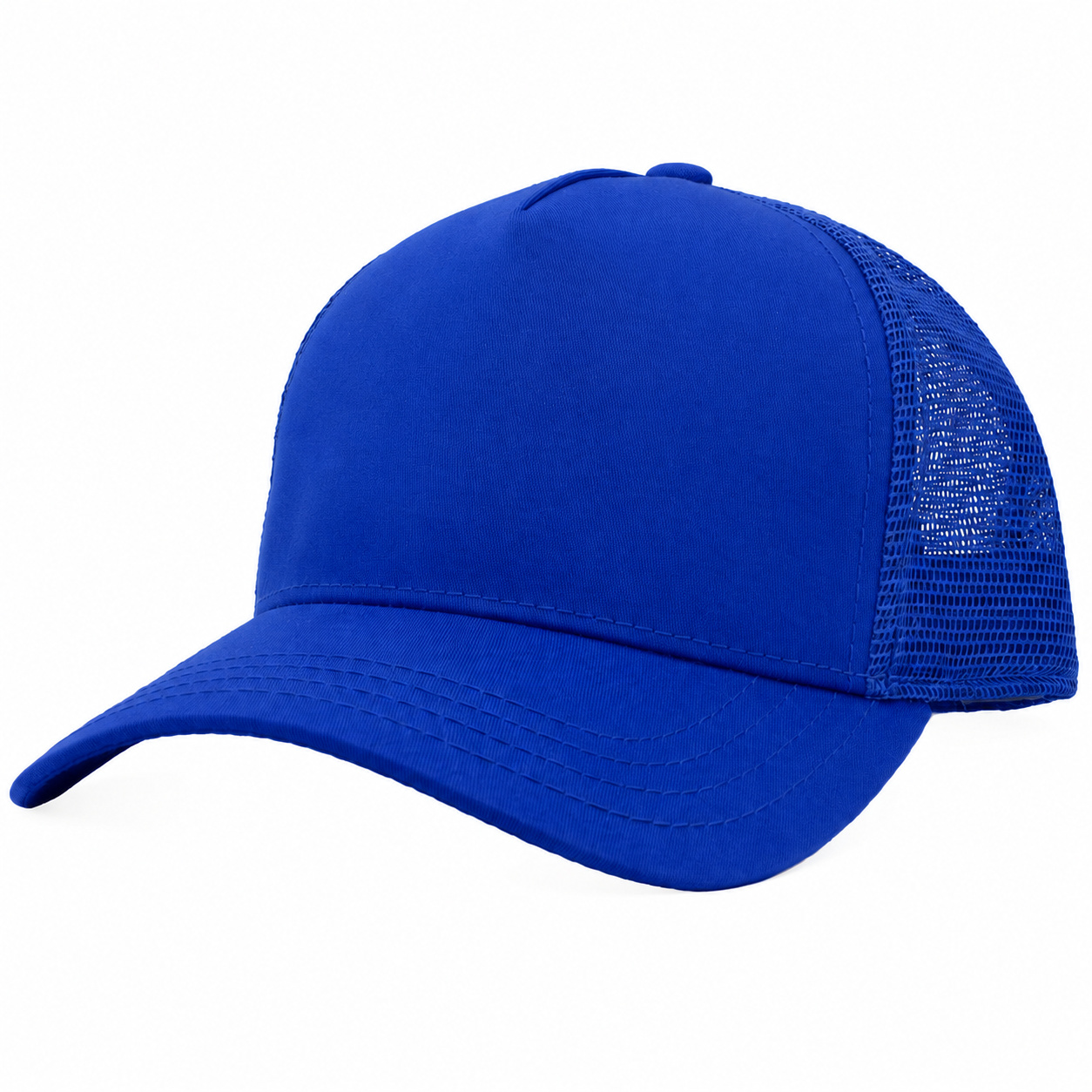 Burgundy 5-panel mesh trucker front view