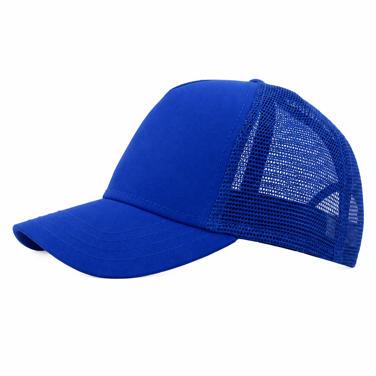 Burgundy 5-panel mesh trucker rear view