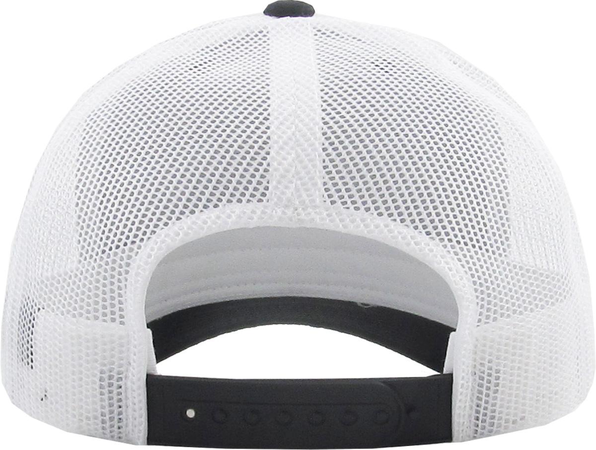 Black / White 6-panel mesh trucker rear view