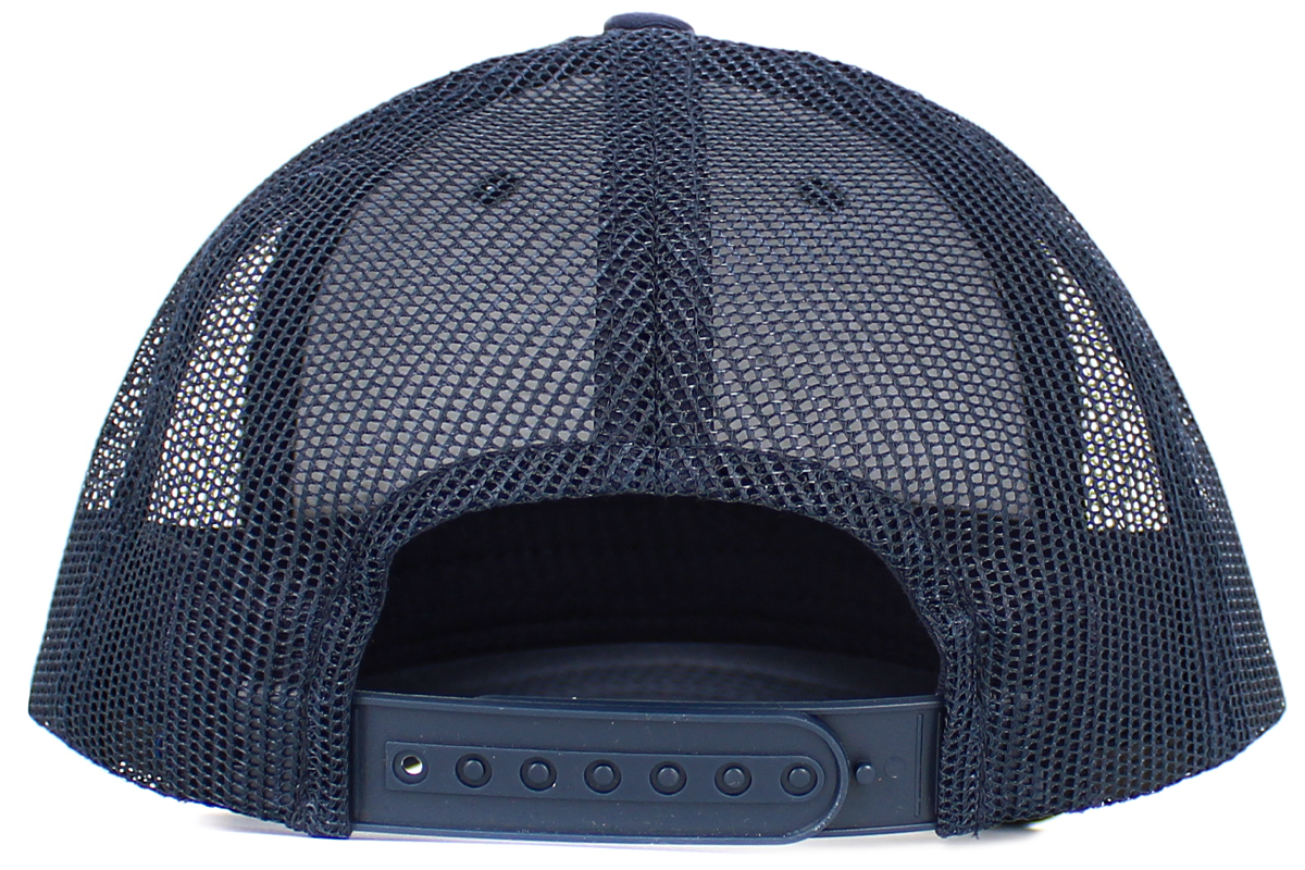 Navy / Navy 6-panel mesh trucker rear view