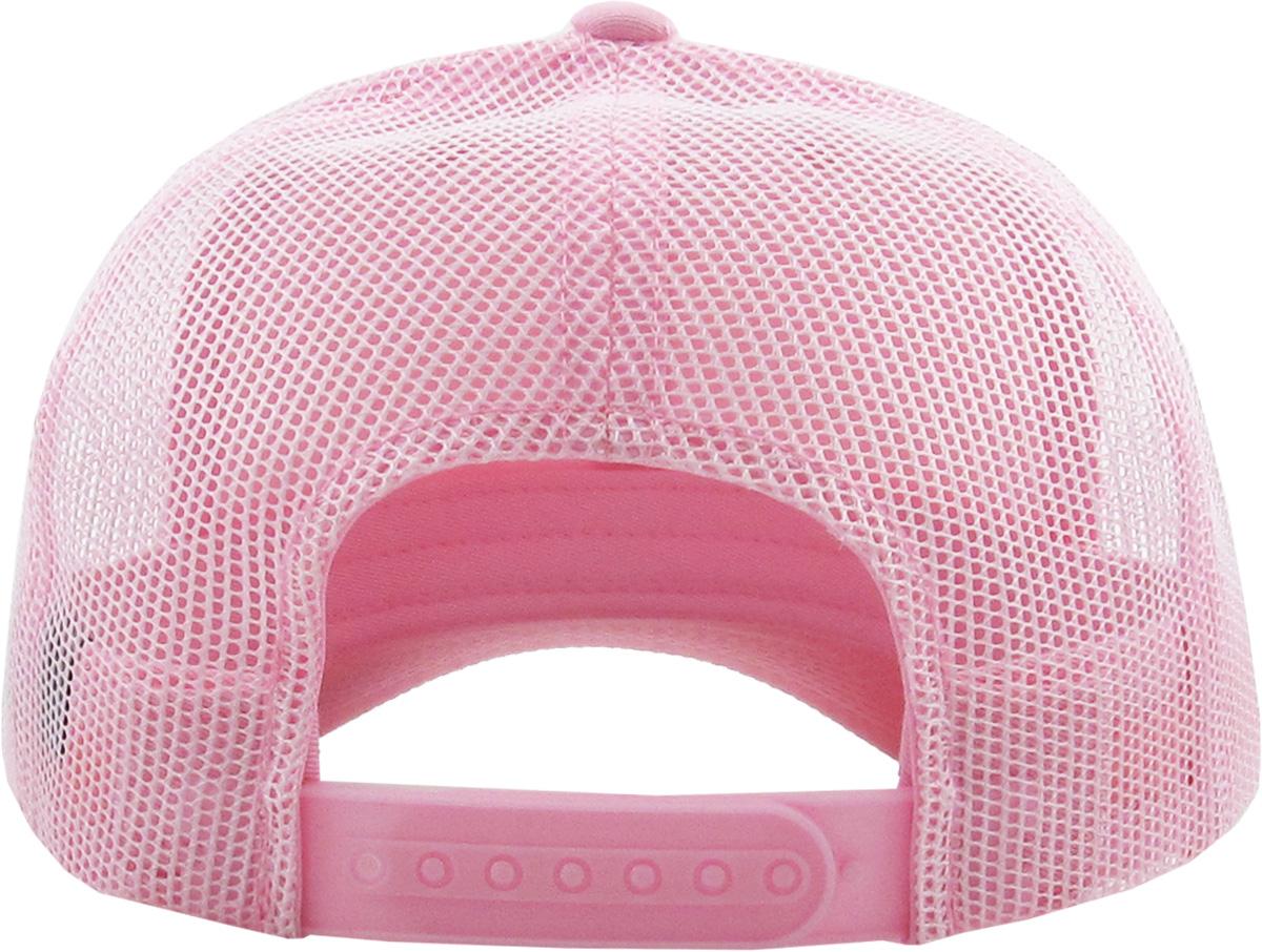 Pink / Pink 6-panel mesh trucker rear view