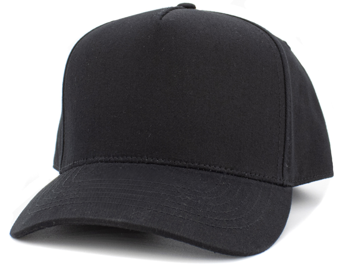 Black baseball cap front view