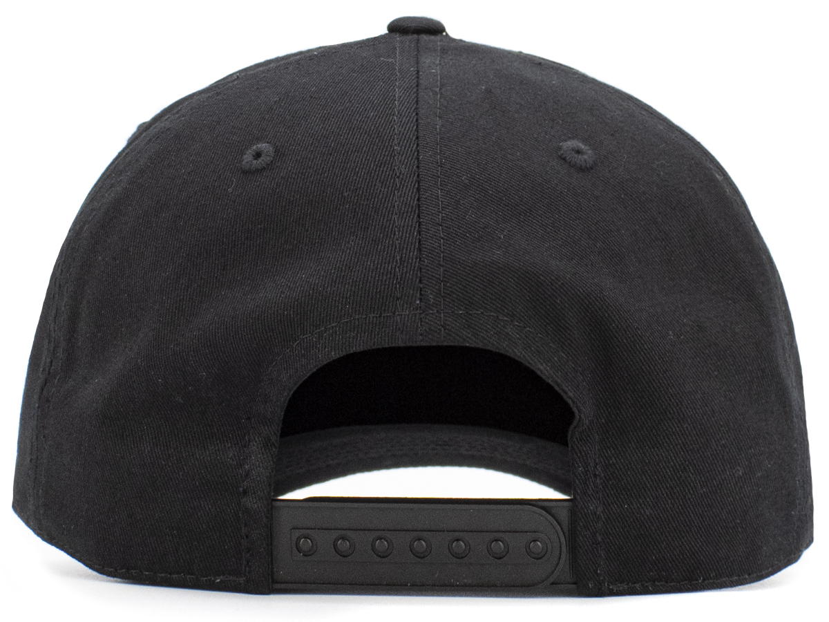 Black baseball cap rear view
