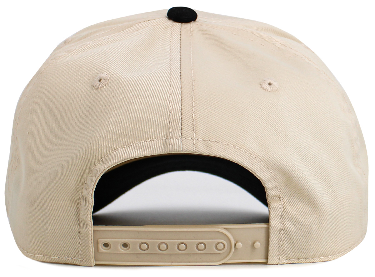 Natural / Black baseball cap rear view