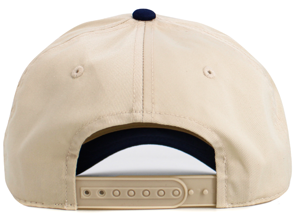 Natural / Navy baseball cap rear view