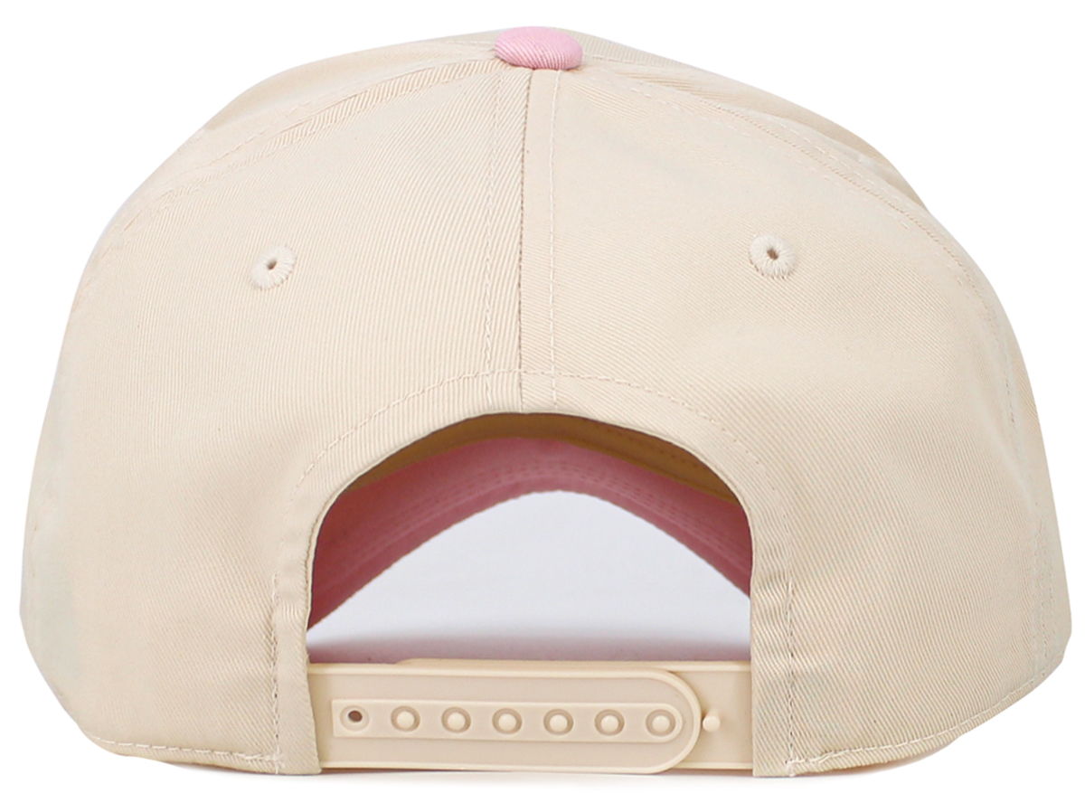 Natural / Pink baseball cap rear view