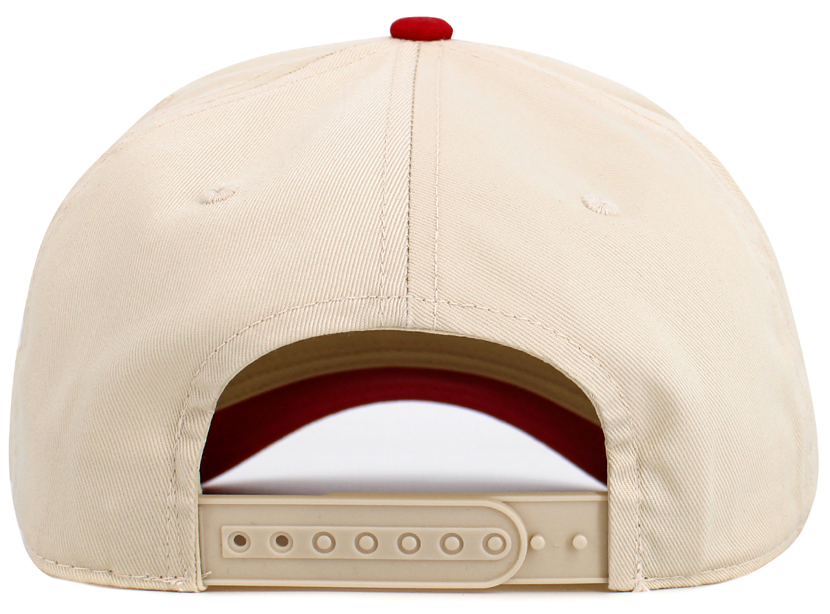 Natural / Red baseball cap rear view