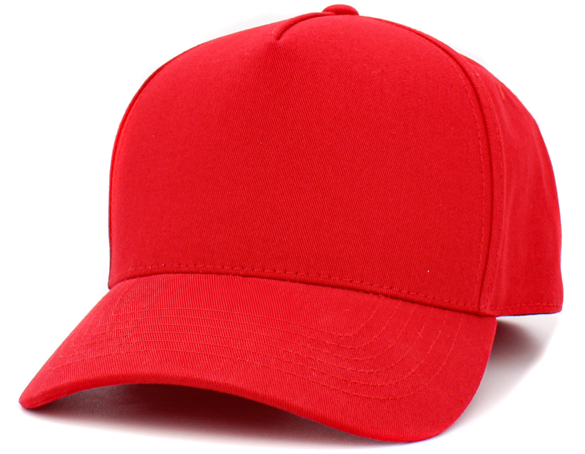Red baseball cap front view