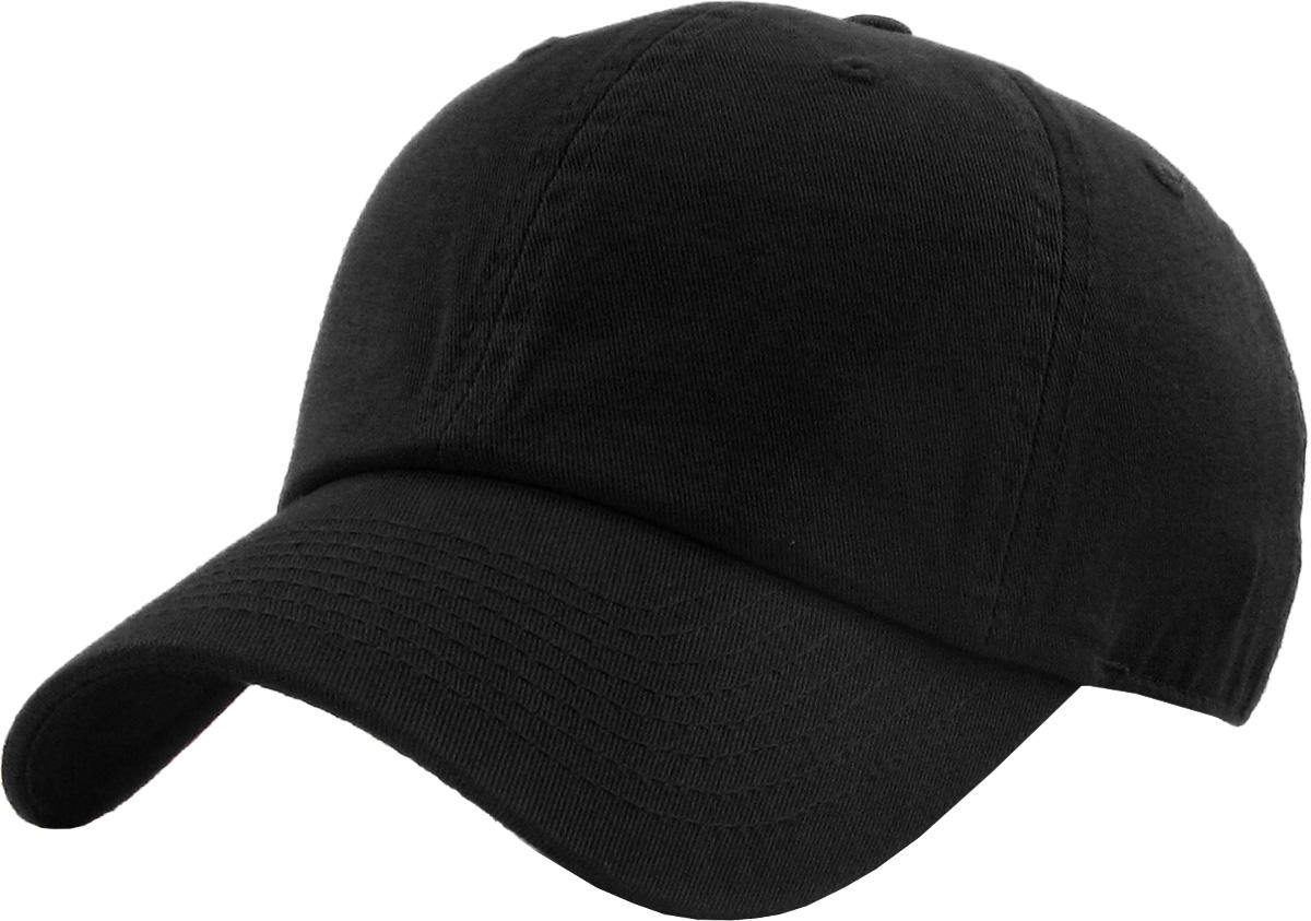 Black dad hat front view