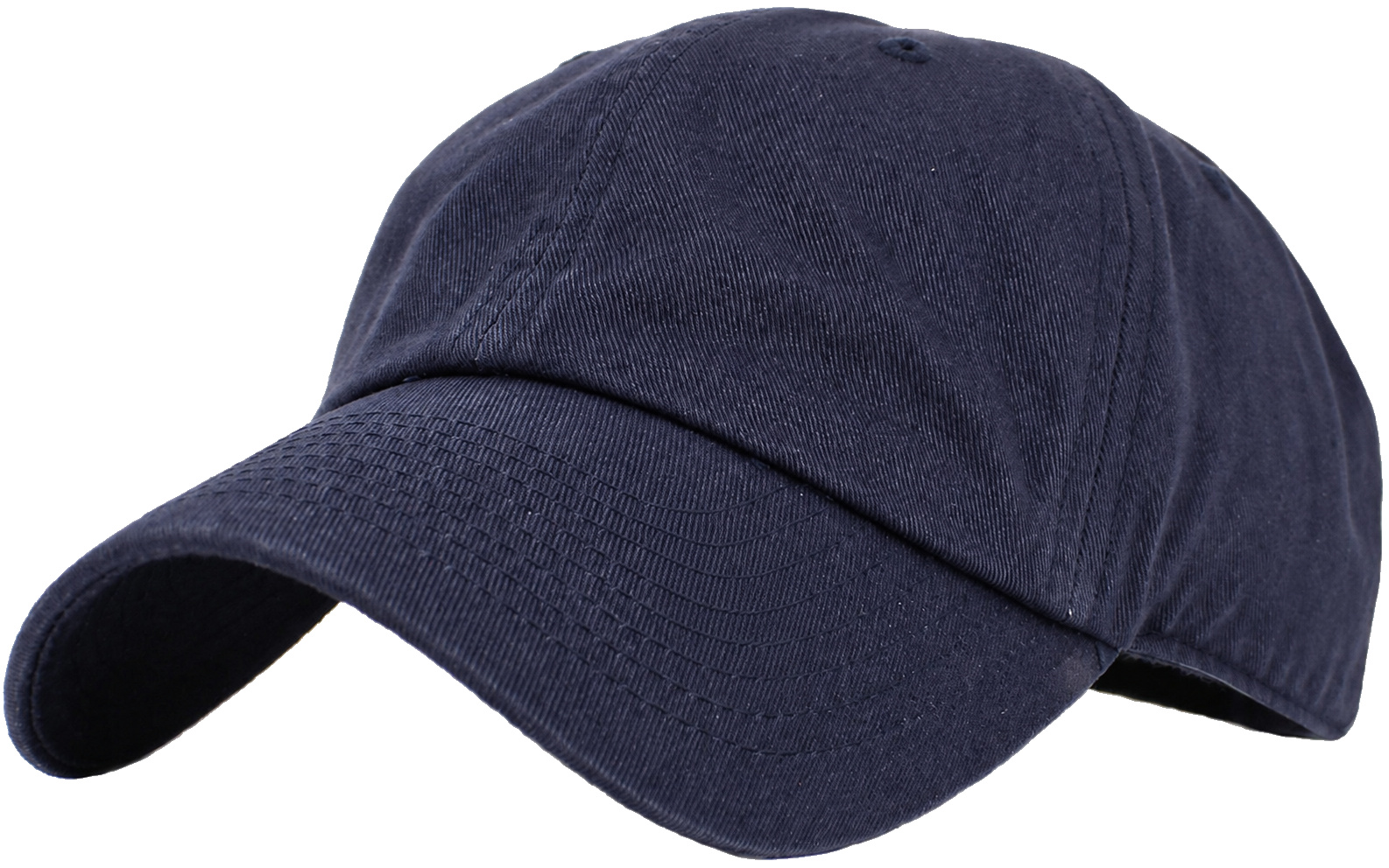 Classic navy baseball dad hat front view
