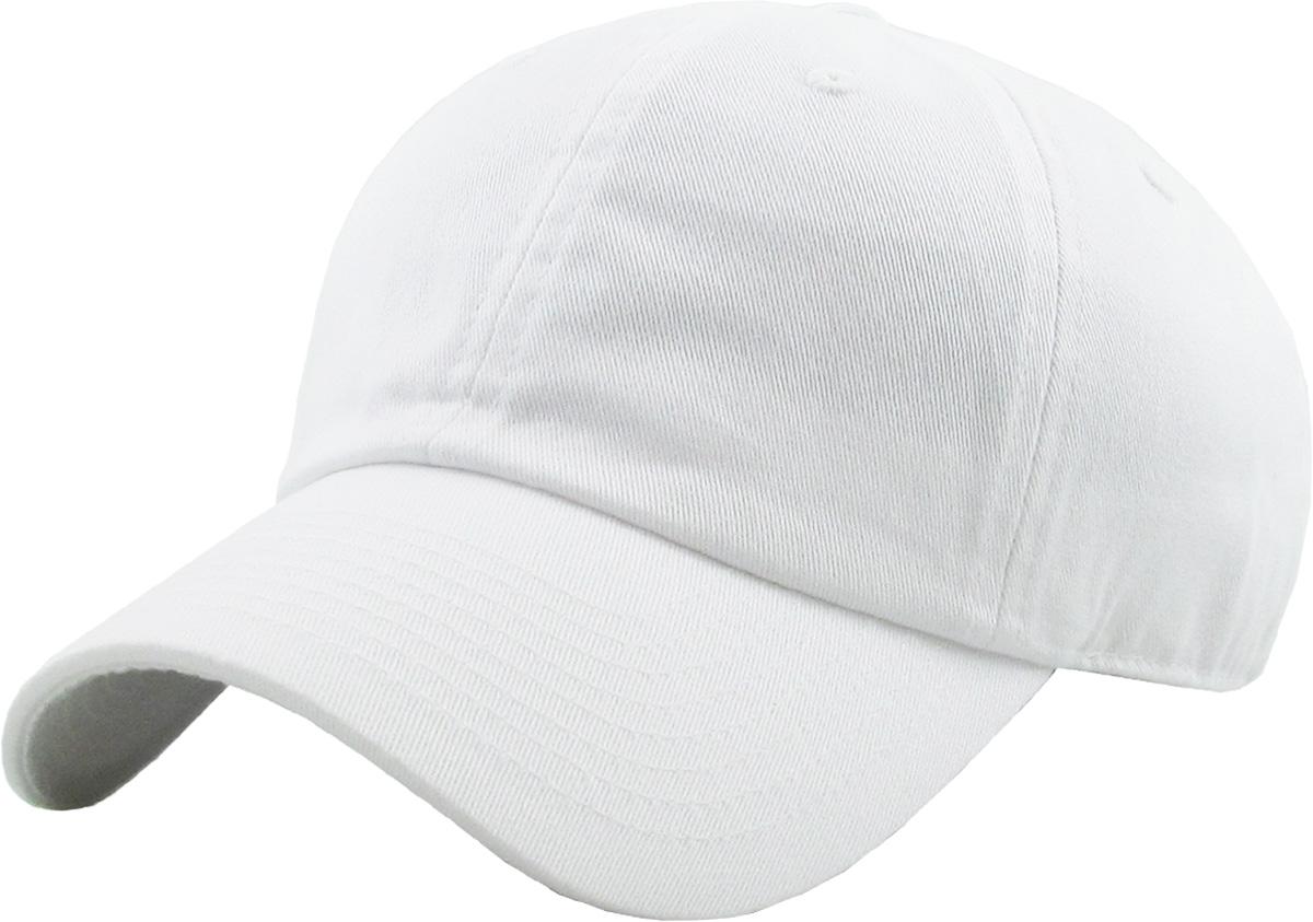 White dad hat front view