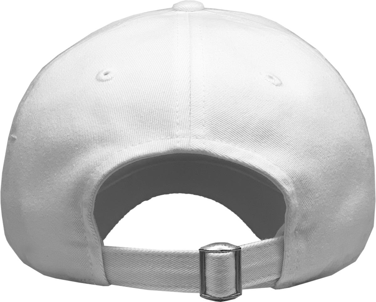 White dad hat rear view