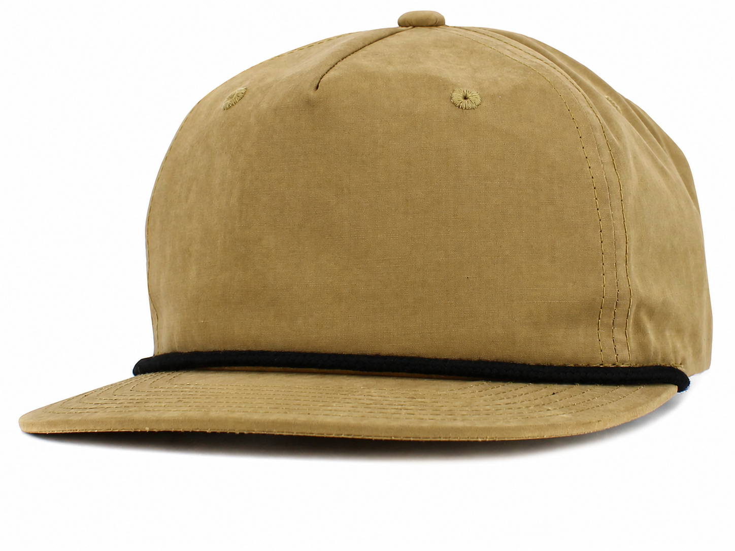 Timber and black flat bill cap front view