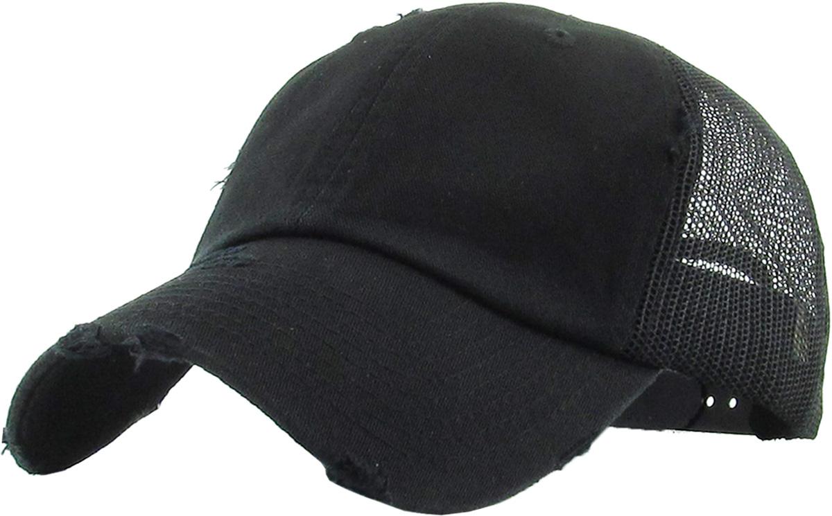 Black vintage mesh front view