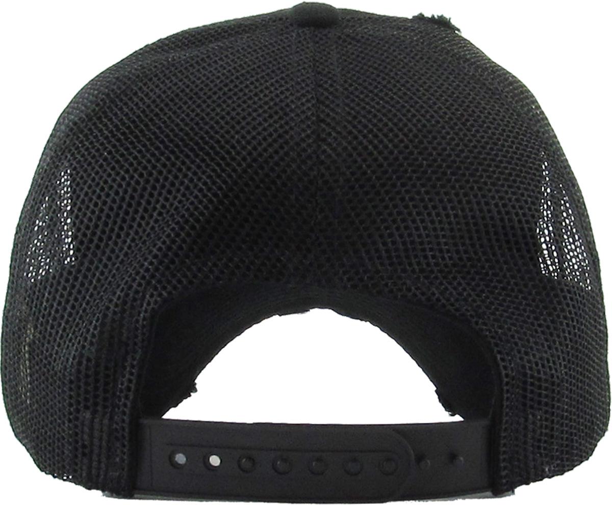 Black vintage mesh rear view