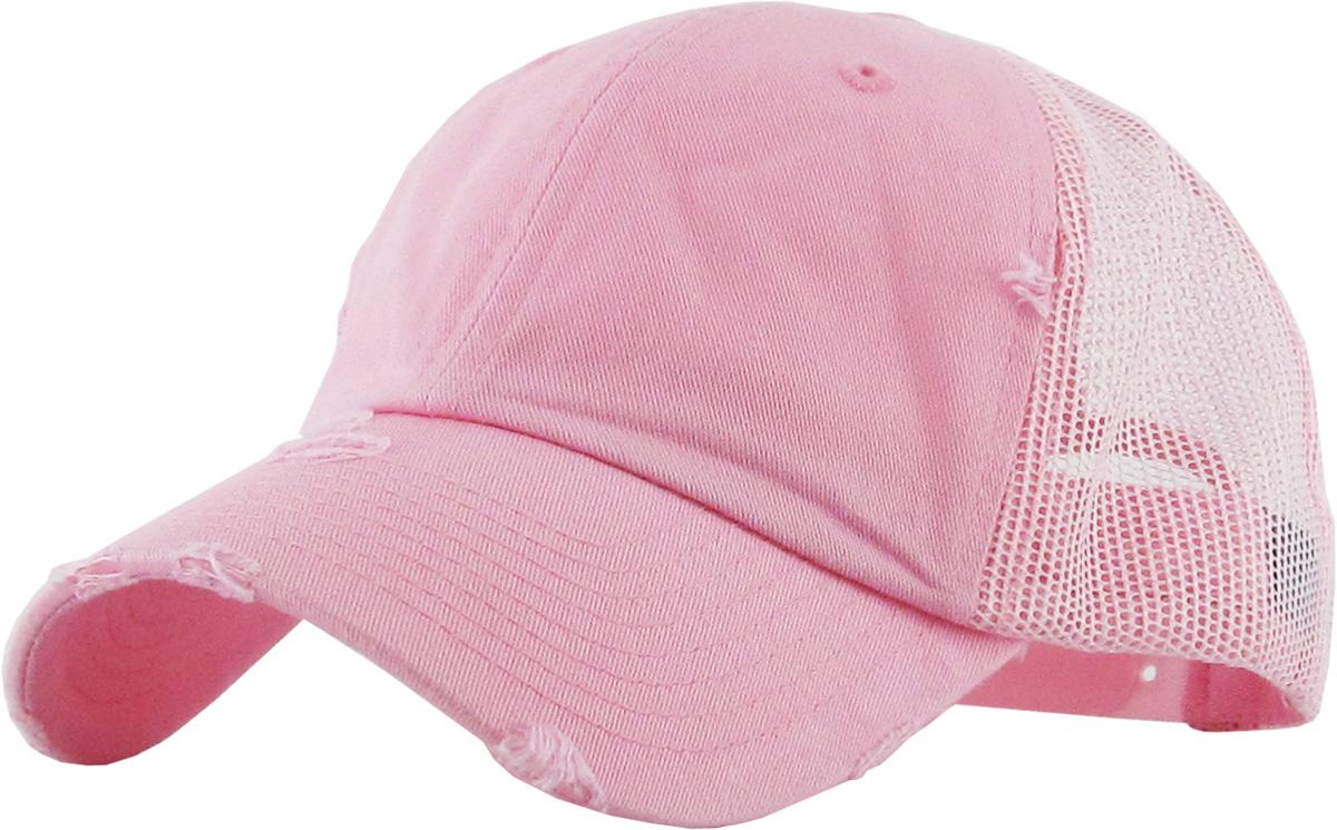 Pink vintage mesh front view